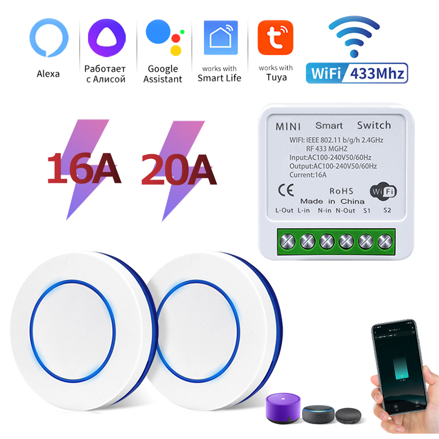 Smart Light Switch Wifi - Tuya Wifi Smart Switch RF 433