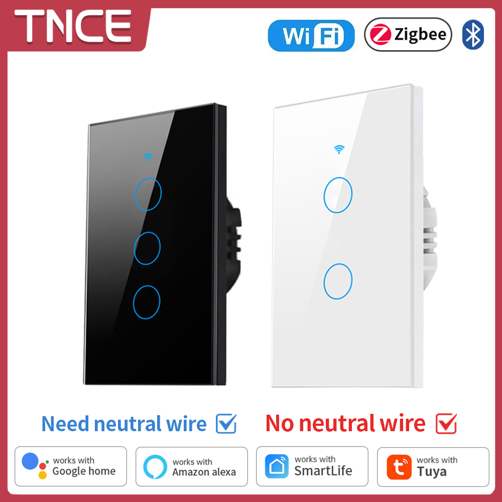 Smart Light Switch Wifi - TNCE Tuya WiFi/Zigbee Smart Lichtschalter, Neutralleiter/Kein
