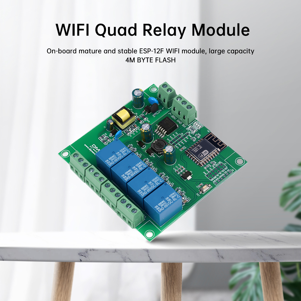Esp8266 Relay Module - Relaismodul WiFi 4-Kanal ESP8266 Entwicklungsplatine Spannungsüberwachungsrelais