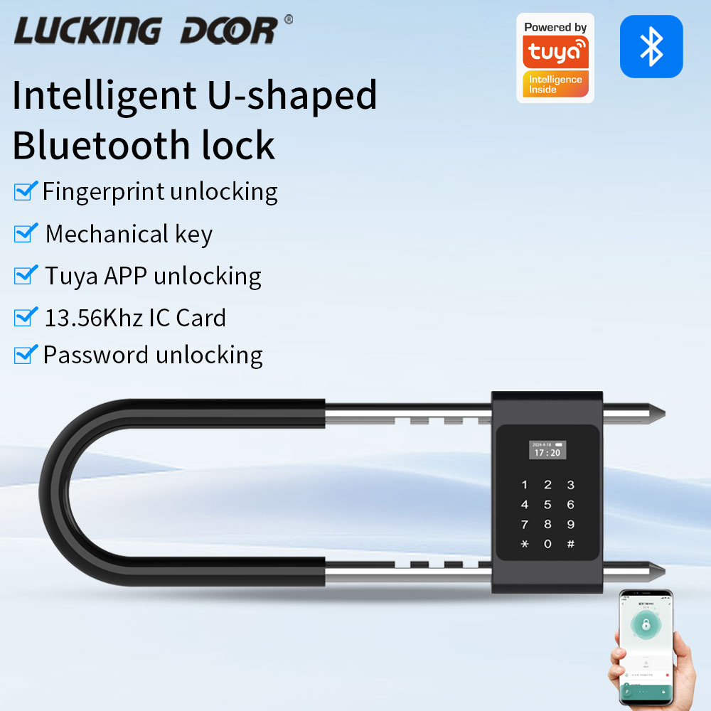 Smart Door Lock Wifi - Elektronisches biometrisches Fingerabdruckschloss, unterstützt Tuya APP-Steuerung,