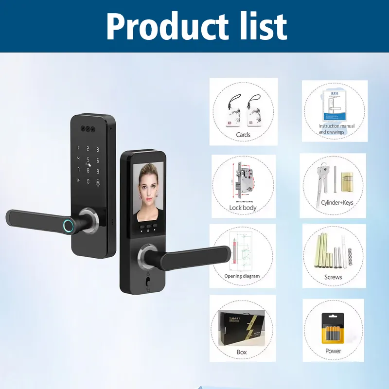 Haushalts-Gesichtserkennungssc – Smart Door Lock Wifi Bewertung und Preis